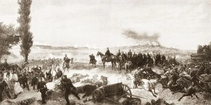 Framed Print : William I at the Battle of Koeniggraetz or the Battle of Sadowa