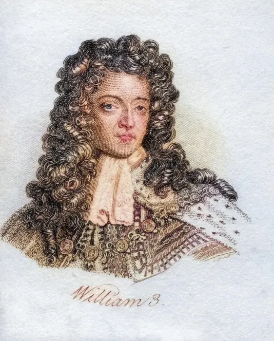 Framed Print : William III King of England, Scotland and Ireland 1650-1702, also known as William of Orange, Historical, digitally restored reproduction from a 19th century original, Record date not stated