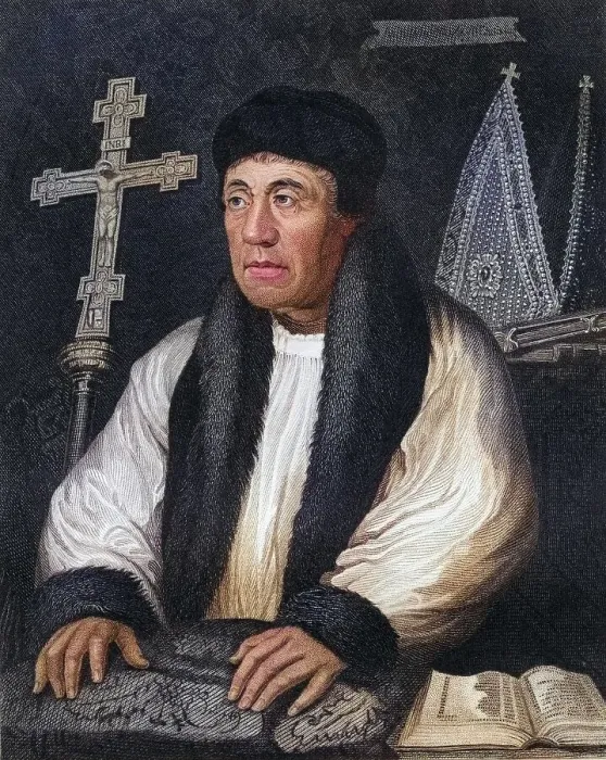 Framed Print : William Warham 1450-1532, English pre-Reformation Archbishop of Canterbury