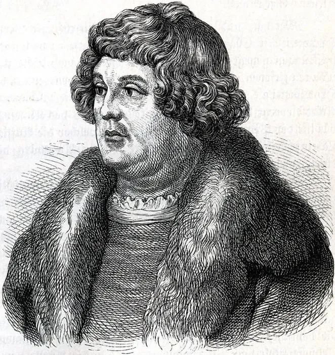 Framed Print : Willibald Pirkheimer. Historical illustration from Otto von Leixner: Illustrated history of German literature