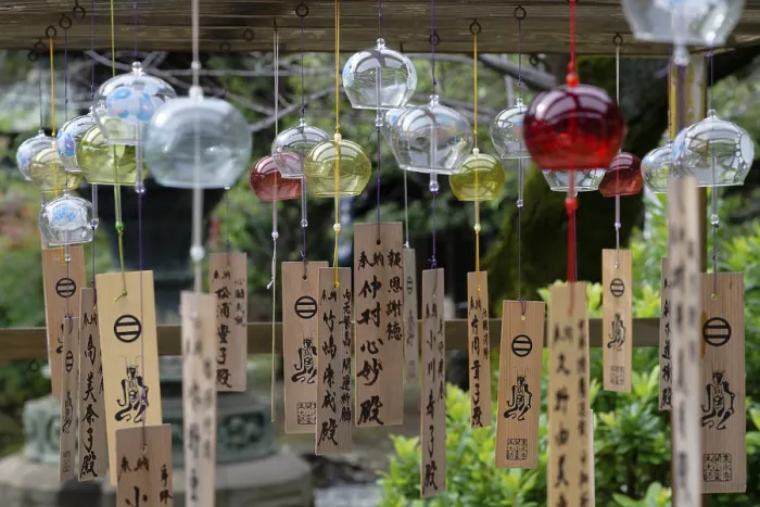 Framed Print : Wind Chime, Rinno-ji Temple, Byobuzaka Dori