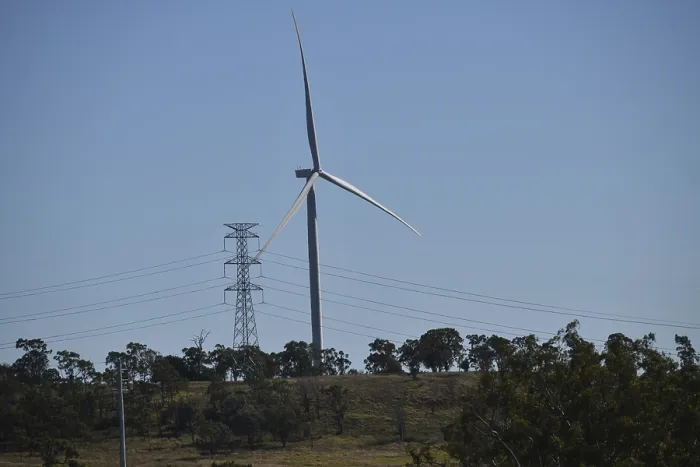 Framed Print : Wind turbines at the Coopers Gap Wind Farm
