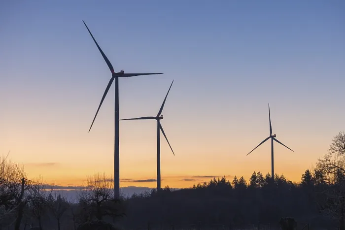 Framed Print : Three wind turbines in front of a vivid sunset Framed Print : Three wind turbines in front of a vivid sunset