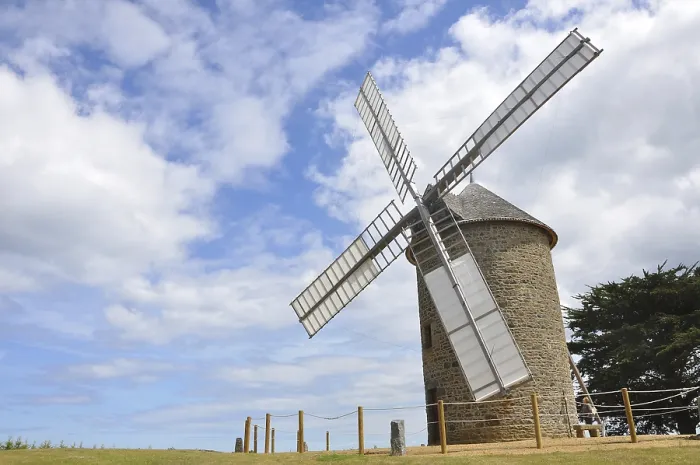 Framed Print : Windmill in the countryside, France Framed Print : Windmill in the countryside, France