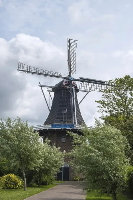 Framed Print : Windmill De Stormvogel (in German: The Storm Bird) octagonal tower mill