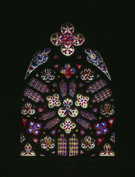 Framed Print : Window in the nave, St. Saint, Saint