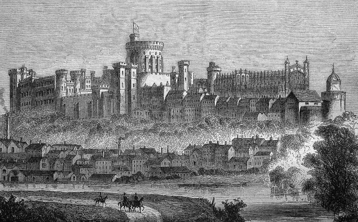 Framed Print : Windsor Castle in 1880, England Framed Print : Windsor Castle in 1880, England