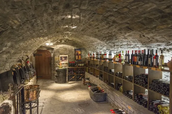 Framed Print : Wine cellar, Ainsa, Aragon, Spain, Europe