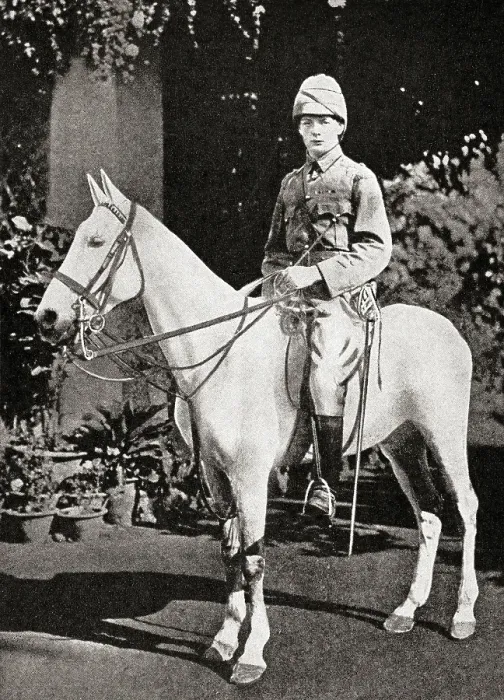 Framed Print : Winston Churchill on horseback in Bangalore, Karnataka, India, Asia, 1897, Asia