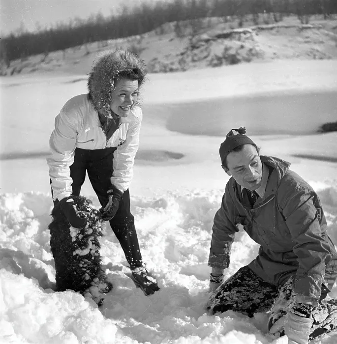 Framed Print : Winter in the 1940s. Actor Nils Kihlberg Framed Print : Winter in the 1940s. Actor Nils Kihlberg