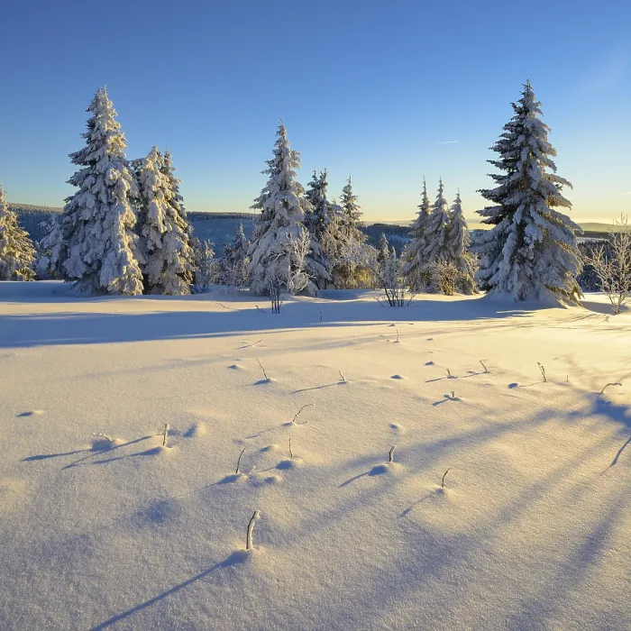 Framed Print : Winter landscape at Fichtelberg