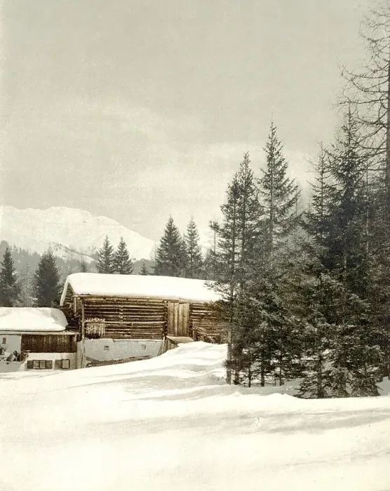 Framed Print : Winter landscape in Graubuenden