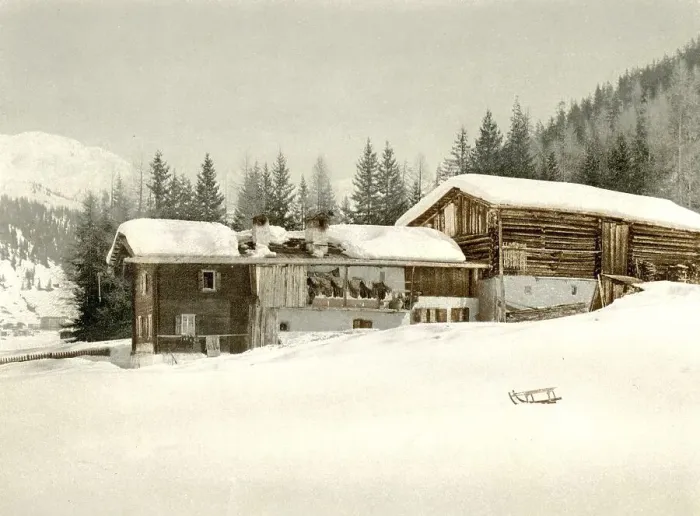 Framed Print : Winter landscape in Graubuenden