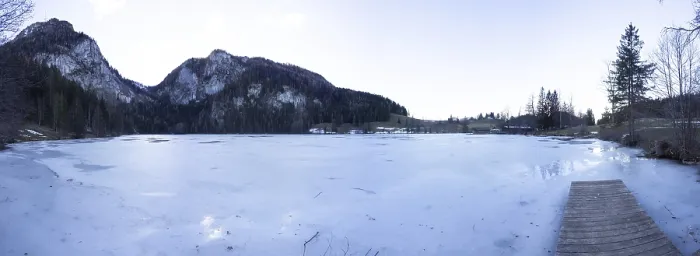 Framed Print : Winter mood, frozen Gleinkersee
