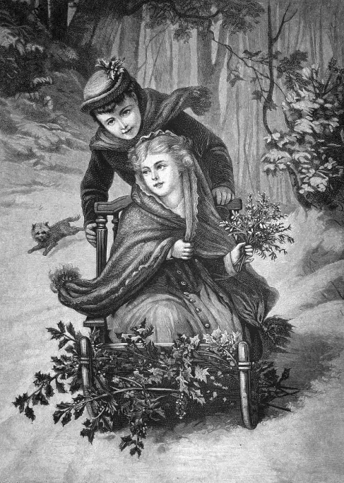 Framed Print : Winter pleasures, historical illustration