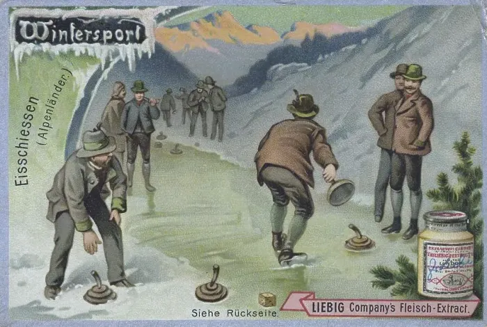 Framed Print : Winter sports series, curling, Alpine countries Framed Print : Winter sports series, curling, Alpine countries