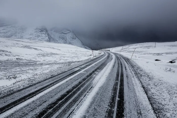 Framed Print : Winter storm, dark clouds above the pass road Rekvikvegen Framed Print : Winter storm, dark clouds above the pass road Rekvikvegen