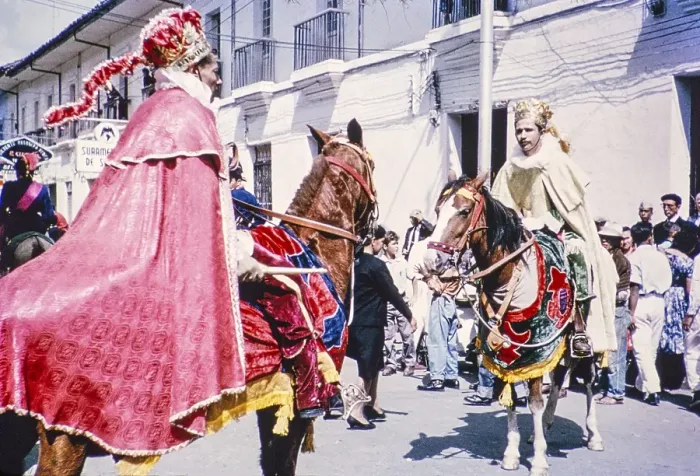 Framed Print : The Three Wise Men on horseback, Epiphany, Fiesta de los Reyes, Popayan, Colombia, South America 1961, South America Framed Print : The Three Wise Men on horseback, Epiphany, Fiesta de los Reyes, Popayan, Colombia, South America 1961, South America