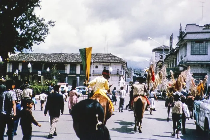 Framed Print : The Three Wise Men on horseback, Epiphany, Fiesta de los Reyes, Popayan, Colombia, South America 1961, South America