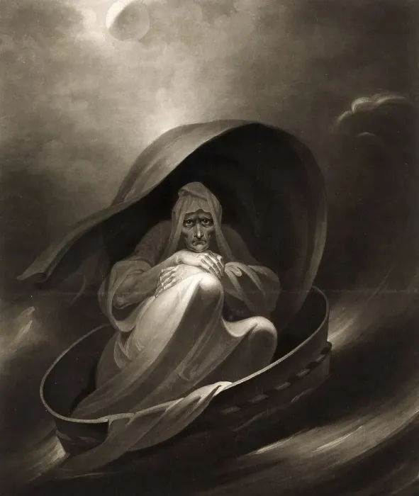 Framed Print : A Witch Sailing in a Sieve to Aleppo Framed Print : A Witch Sailing in a Sieve to Aleppo