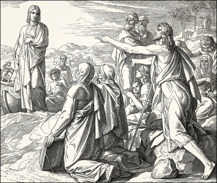 Framed Print : Witness of John the Baptist, New Testament