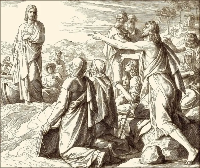 Framed Print : Witness of John the Baptist, New Testament