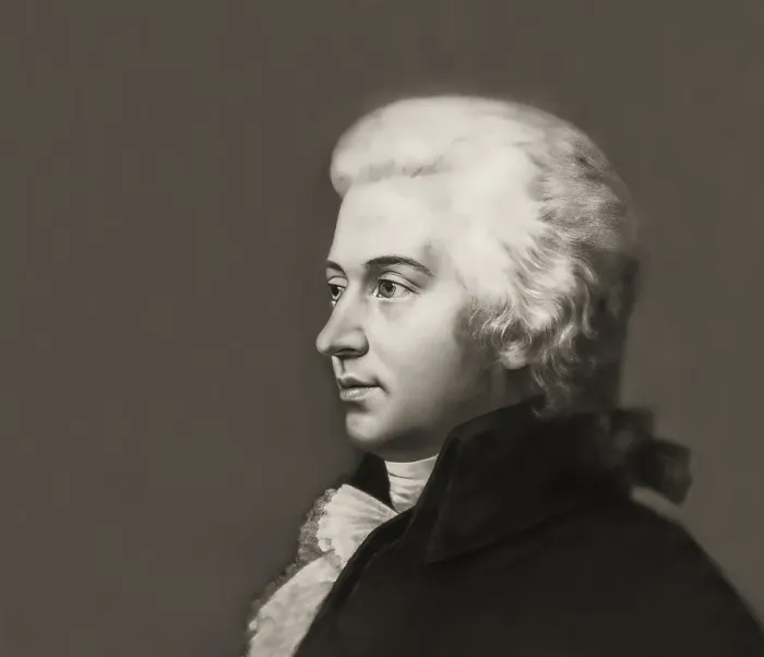 Framed Print : Wolfgang Amadeus Mozart, 1756 - 1791, composer of classical music, First Viennese School, digitally edited