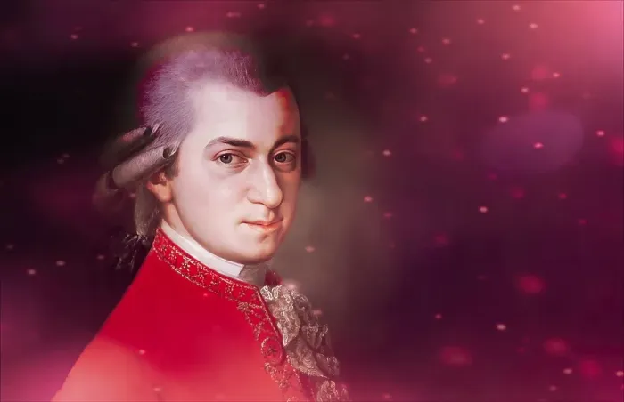 Framed Print : Wolfgang Amadeus Mozart, 1756 - 1791, composer of classical music, First Viennese School, digitally edited