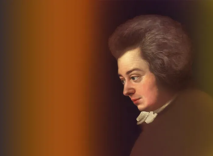 Framed Print : Wolfgang Amadeus Mozart, 1756 - 1791, composer of classical music, First Viennese School, digitally edited