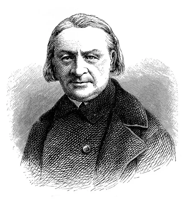 Framed Print : Wolfgang Menzel, historic illustration from History of German Literature from 1885 Framed Print : Wolfgang Menzel, historic illustration from History of German Literature from 1885