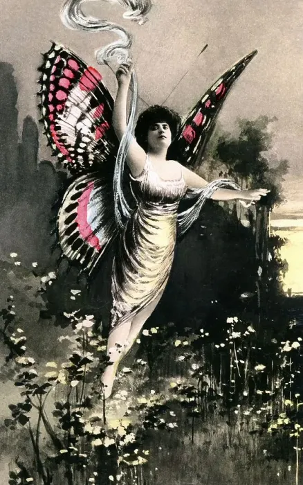 Framed Print : Woman with butterfly wings, 1910s, Germany, Europe