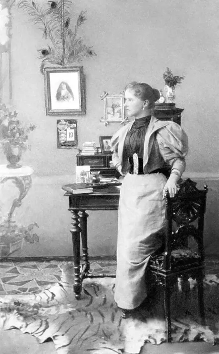 Framed Print : Woman at the escritoire, Desk, 1900s