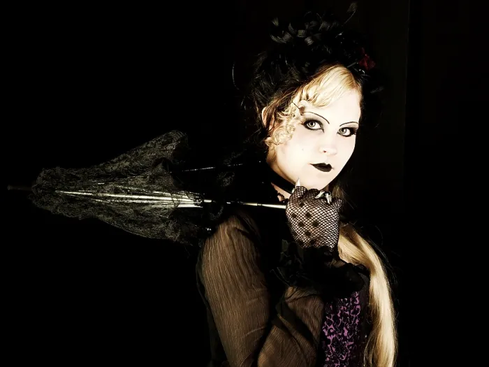 Framed Print : Woman, Gothic, serious, parasol Framed Print : Woman, Gothic, serious, parasol