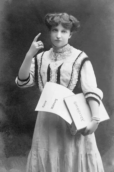Framed Print : Woman with raised index finger