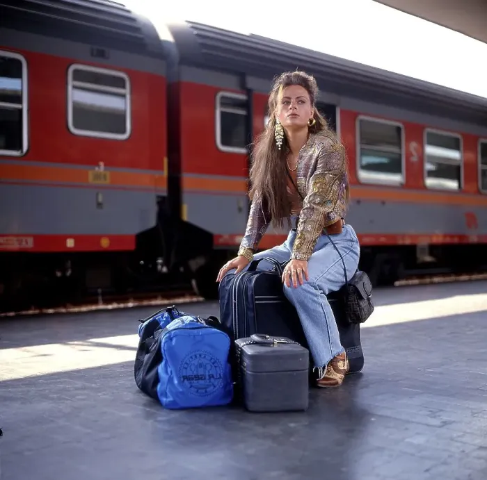 Framed Print : Woman waiting for train