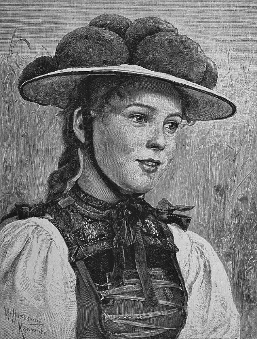 Framed Print : Woman wearing traditional Black Forest of Gutach
