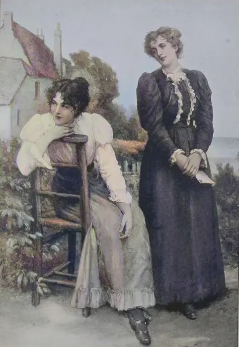 Framed Print : Two Women Eagerly Waiting for the Arrival of Their Lovers Framed Print : Two Women Eagerly Waiting for the Arrival of Their Lovers