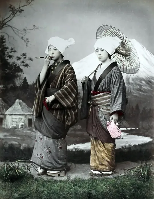 Framed Print : Two women, Japan, Asia