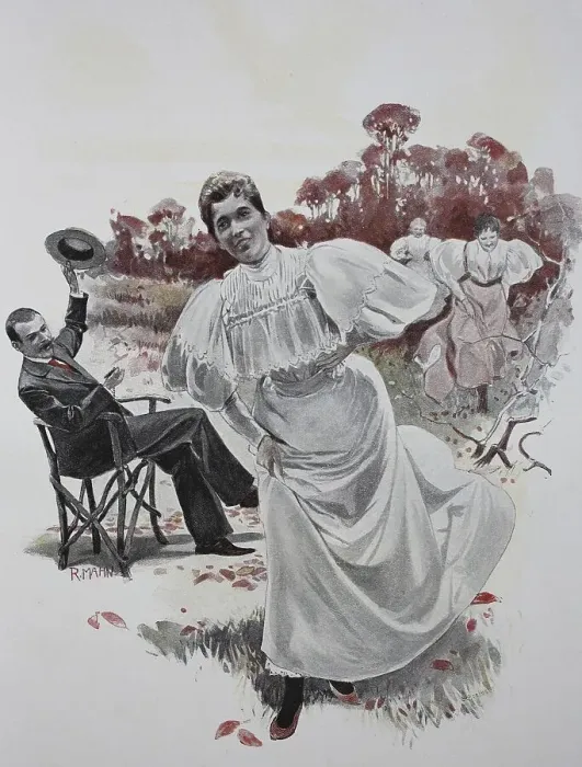 Framed Print : Women Moving in the Park, 1890