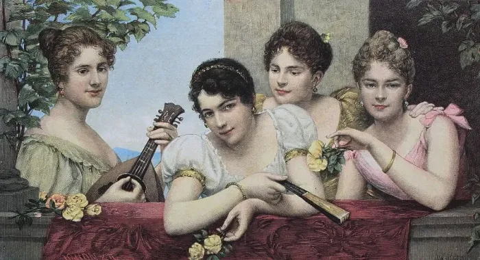 Framed Print : Four women on a Sunday afternoon