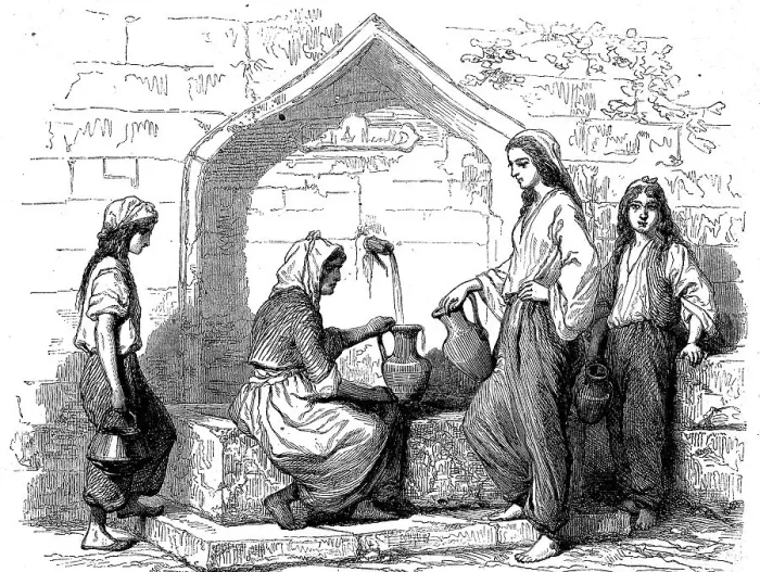 Framed Print : Women from Trabzon or Trebizonde at a public waterhole Framed Print : Women from Trabzon or Trebizonde at a public waterhole