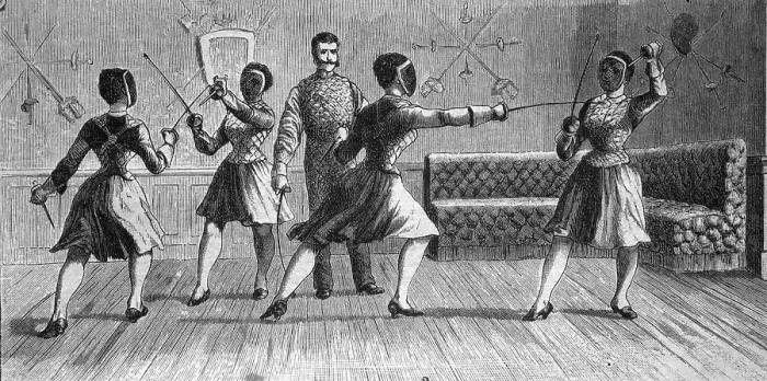Framed Print : Women's fencing school in Vienna Framed Print : Women's fencing school in Vienna