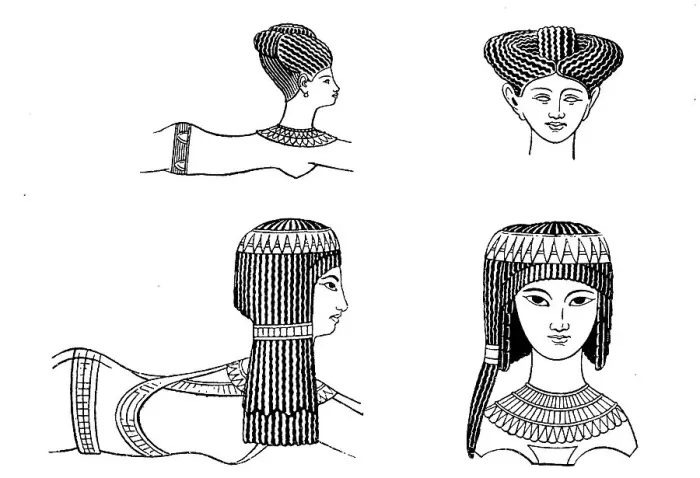 Framed Print : Women's hairstyles in ancient Egypt Framed Print : Women's hairstyles in ancient Egypt