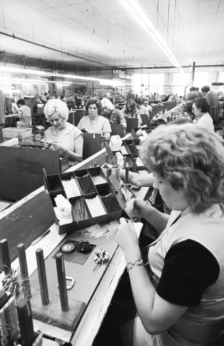 Framed Print : Women's jobs at the appliance manufacturer Krups on 24