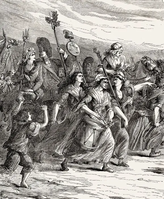 Framed Print : The Women's March on Versailles