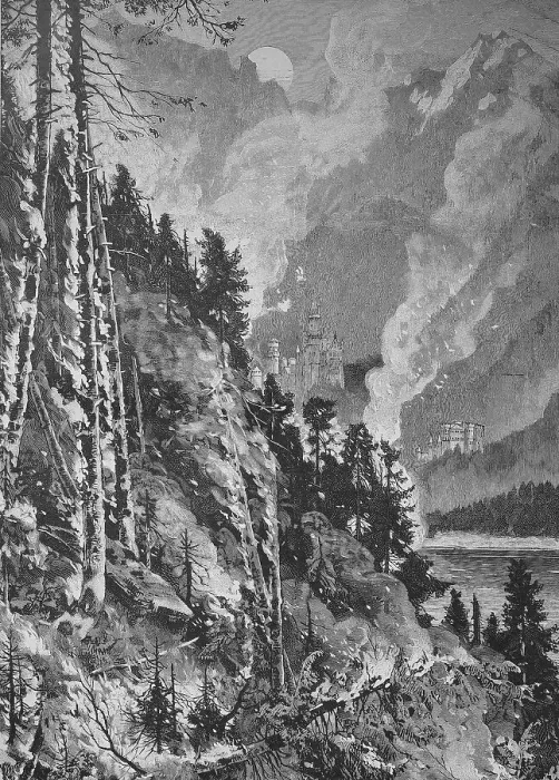 Framed Print : Wood fire in the valley of Schwanseetal Framed Print : Wood fire in the valley of Schwanseetal