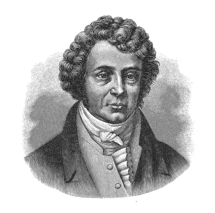 Framed Print : Woodcut, Andre Marie Ampere, portrait Framed Print : Woodcut, Andre Marie Ampere, portrait