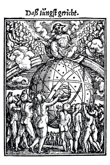 Framed Print : Woodcut, The Last Judgement, Hans Holbein the Younger