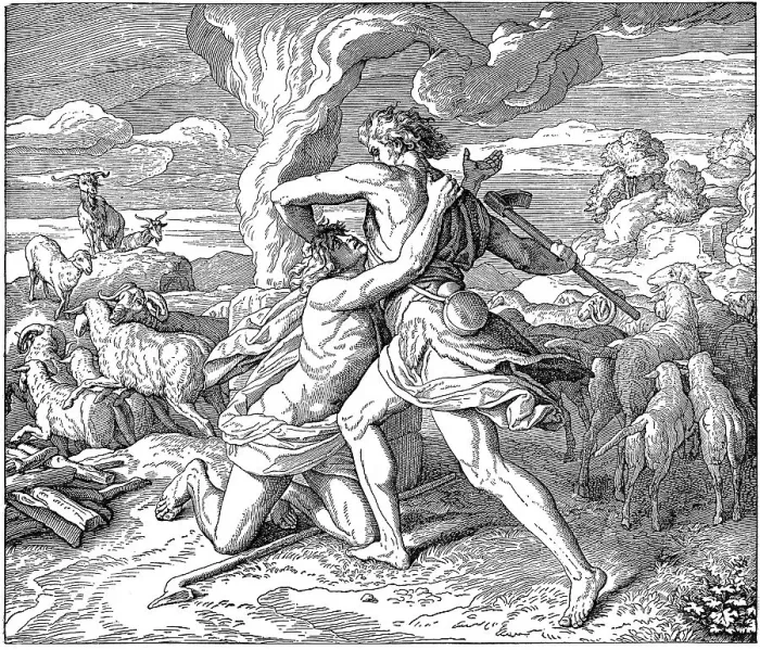 Framed Print : Woodcut, Kain and Abel, the fratricide Framed Print : Woodcut, Kain and Abel, the fratricide