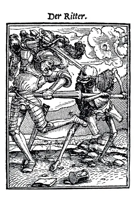 Framed Print : Woodcut, The Knight, Hans Holbein the Younger Framed Print : Woodcut, The Knight, Hans Holbein the Younger
